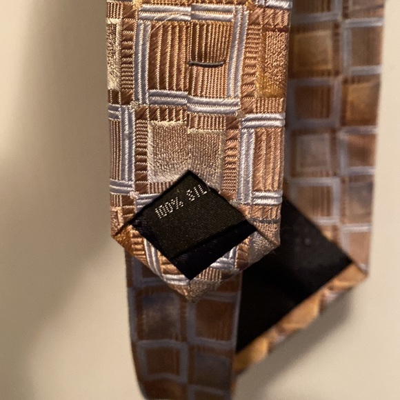 Benedetto Tan and Blue Silk Tie - Picture 3 of 3